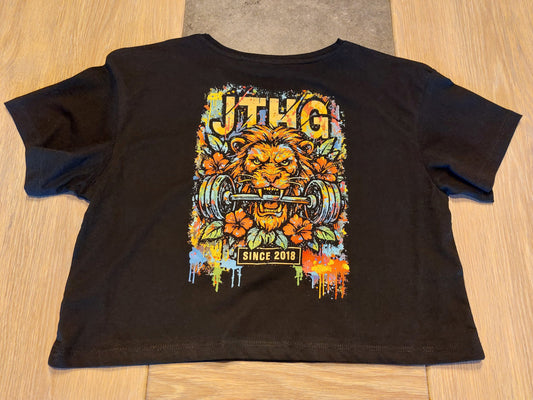 JUST HANG - “Barbell Lion” Crop Top