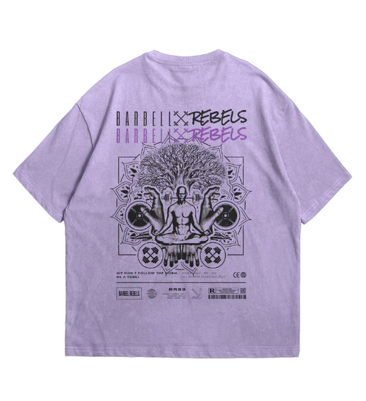BARBELL REBELS - Oversized “ACID” T-shirt Purple