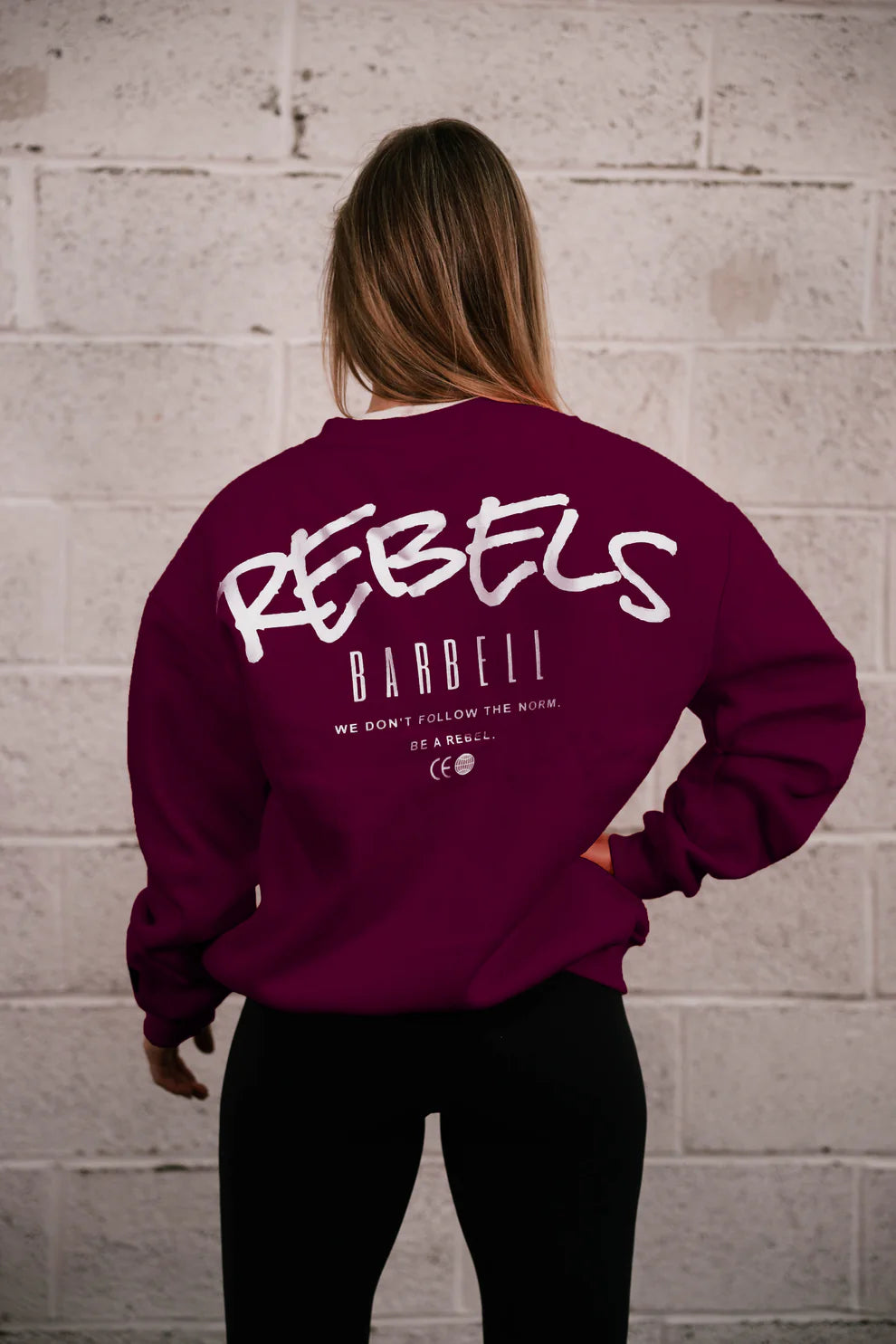 BARBELL REBELS - Oversized Sweater "Lounge" Burgundy