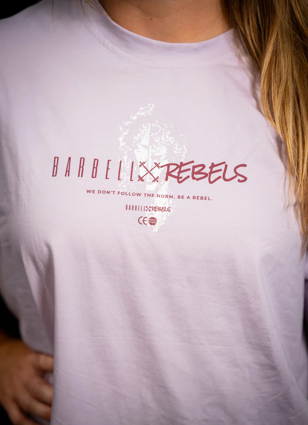 BARBELL REBELS - T-shirt Oversized "EVOLUTION" Lavender