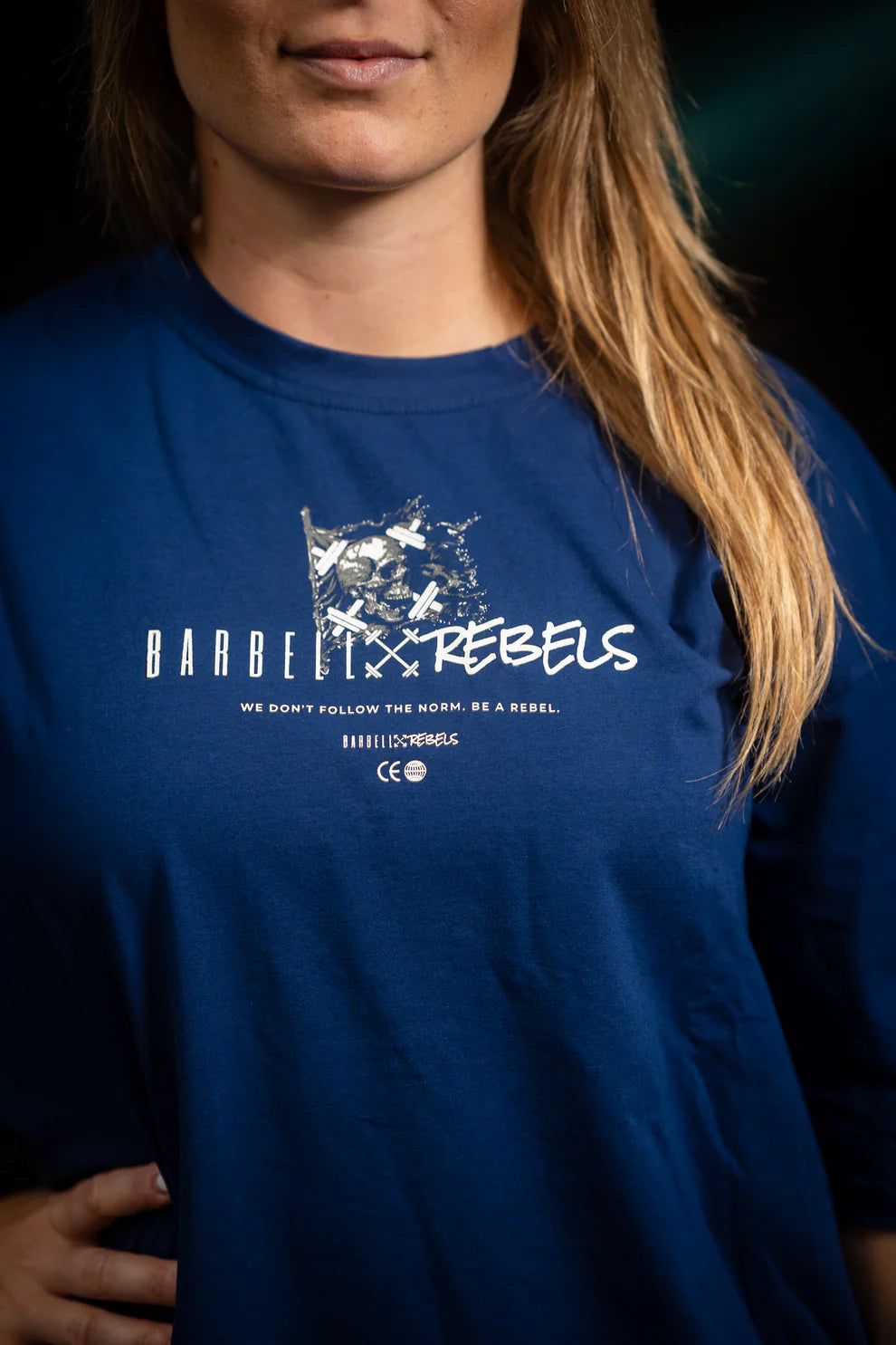 BARBELL REBELS - T-shirt Oversized "EVOLUTION" Navy Blue