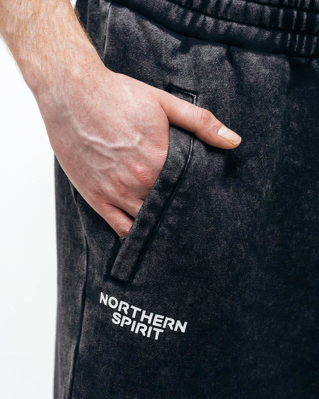 NORTHERN SPIRIT - Jogger Homme "Cozy" Washed Black