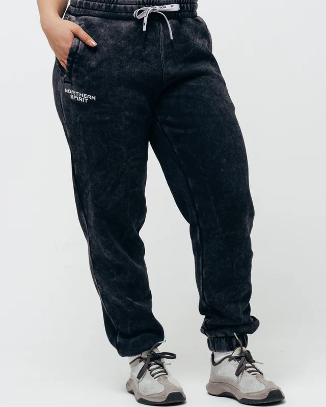 NORTHERN SPIRIT - Jogger Femme "Cozy" Washed Black