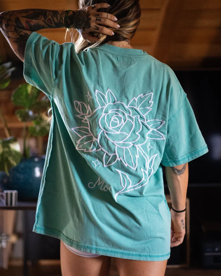 PWRD BY COFFEE - T-shirt Oversize THORN Vert