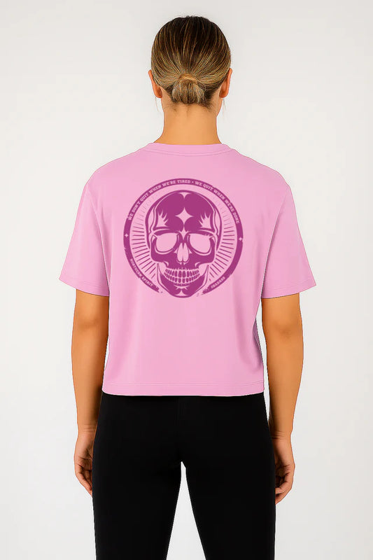 NORTHERN SPIRIT - Crop Oversized "Skull" Lavender Rose