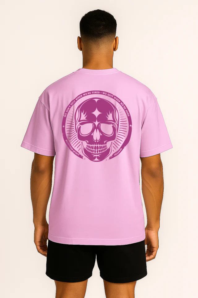 NORTHERN SPIRIT - T-shirt Oversized "Skull" Lavender Rose