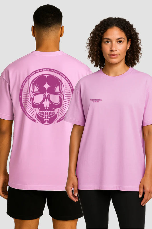 NORTHERN SPIRIT - T-shirt Oversized "Skull" Lavender Rose