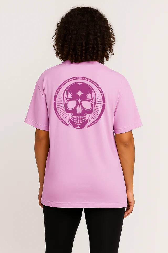 NORTHERN SPIRIT - T-shirt Oversized "Skull" Lavender Rose