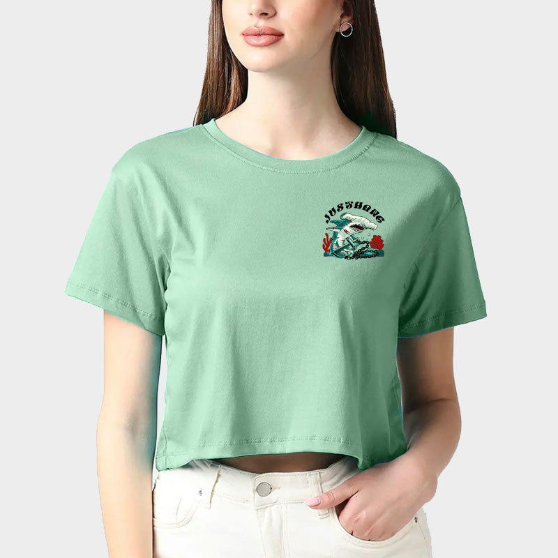 JUST HANG - Crop Top "Hammerhead Shark"