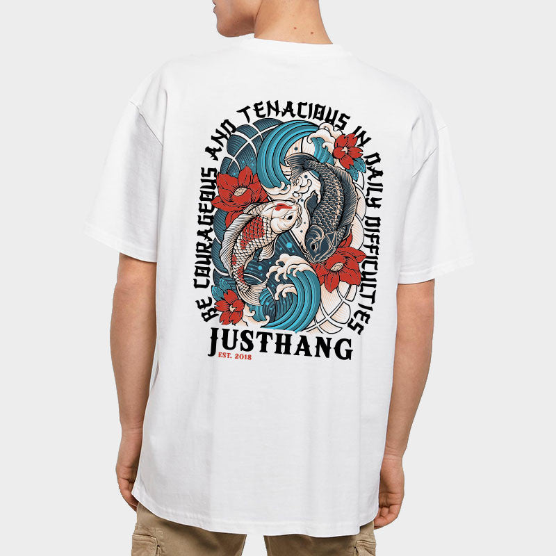 JUST HANG - Men's Oversized T-shirt "Koi Carp"