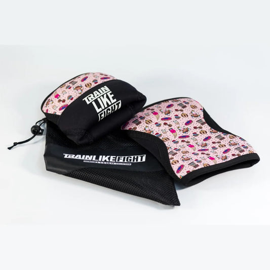 TRAIN LIKE FIGHT - "Rainbow Cookie Attitude" Soft Pink Edition Knee Pads