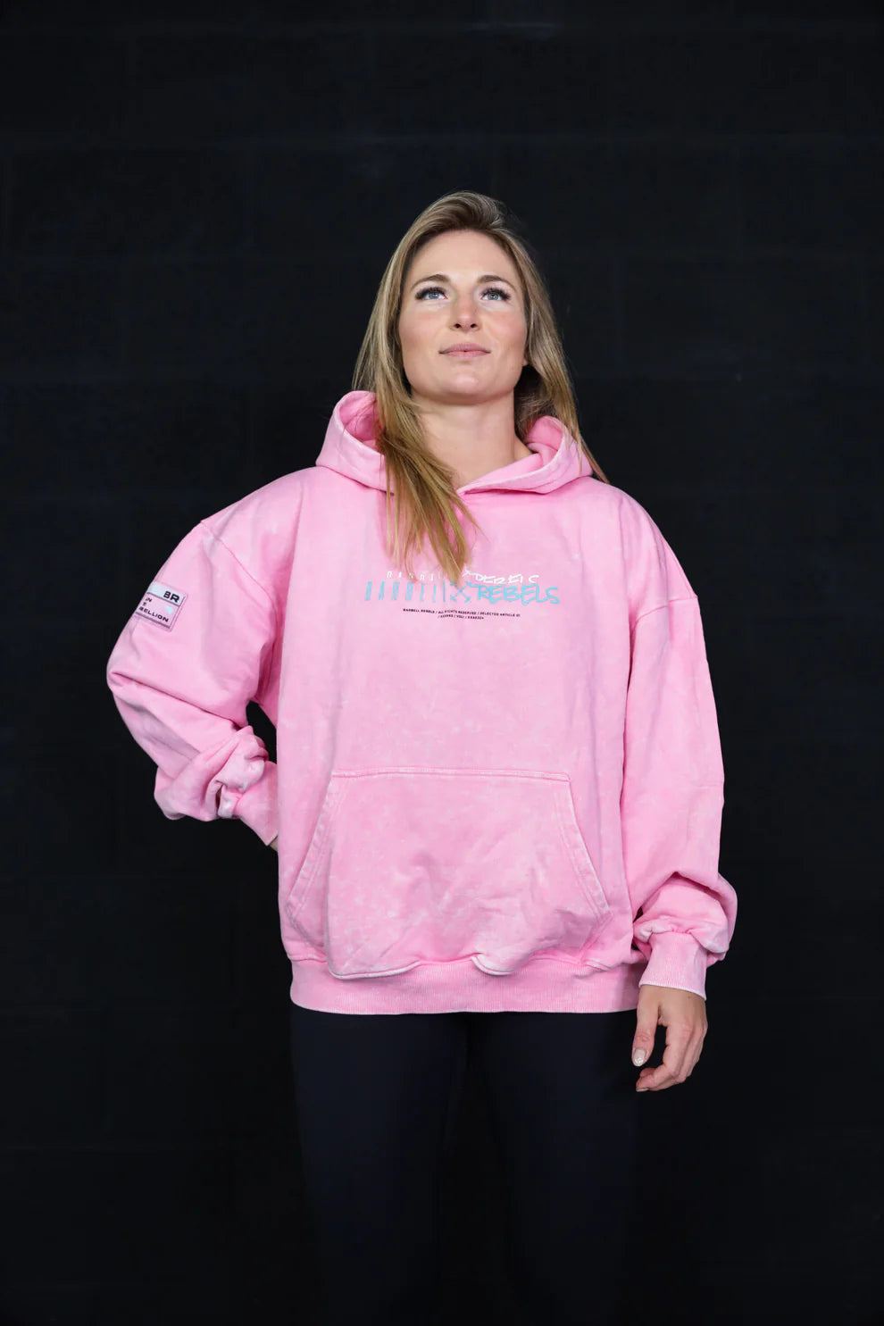 BARBELL REBELS - Hoodie Oversized "ACID" Pink