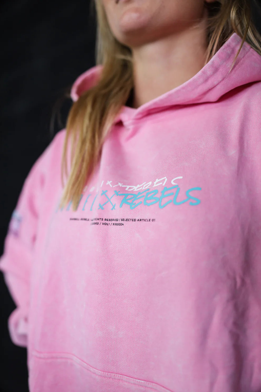 BARBELL REBELS - Hoodie Oversized "ACID" Pink