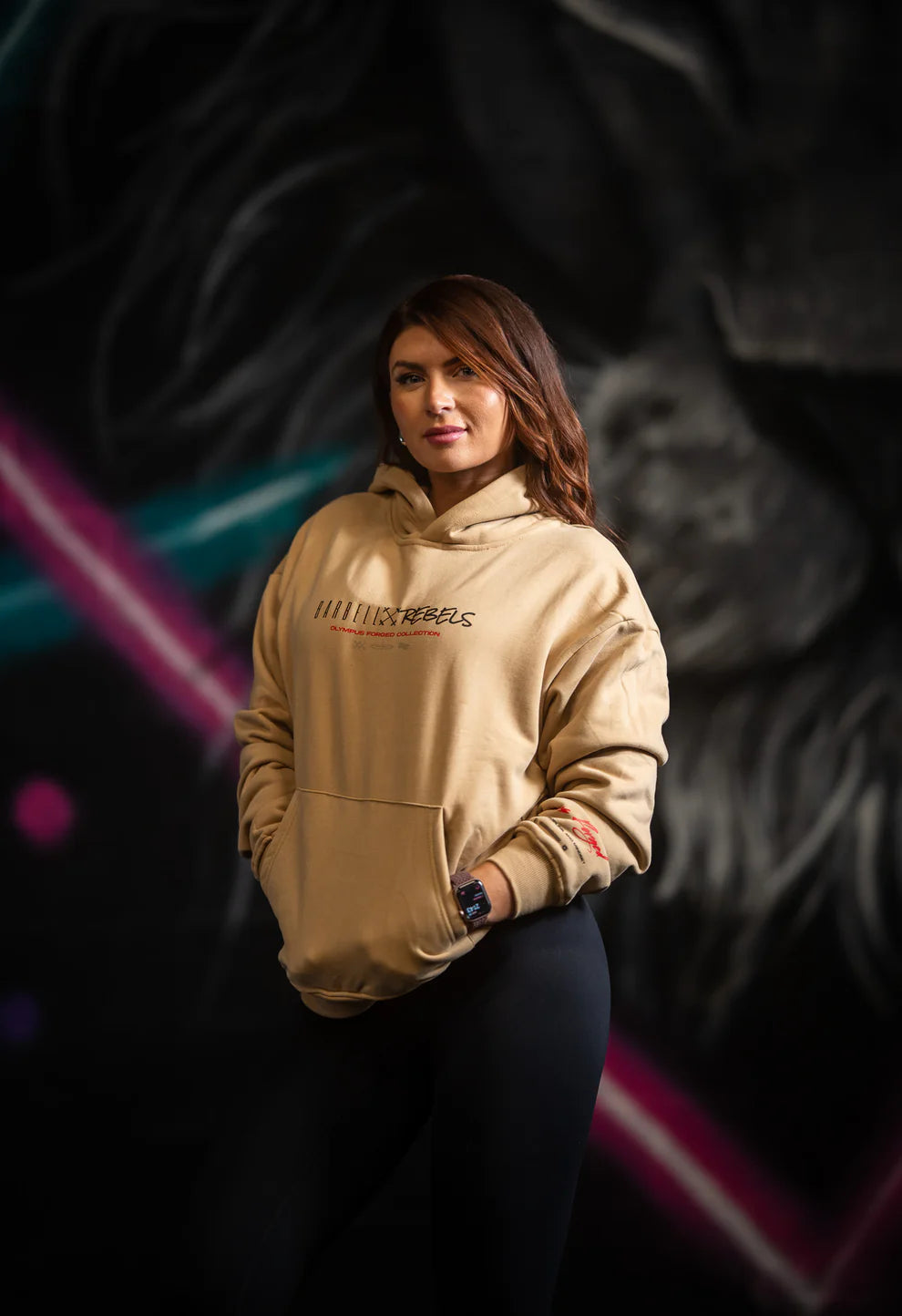 BARBELL REBELS - Hoodie Oversized "OLYMPUS" Frappee Coffee