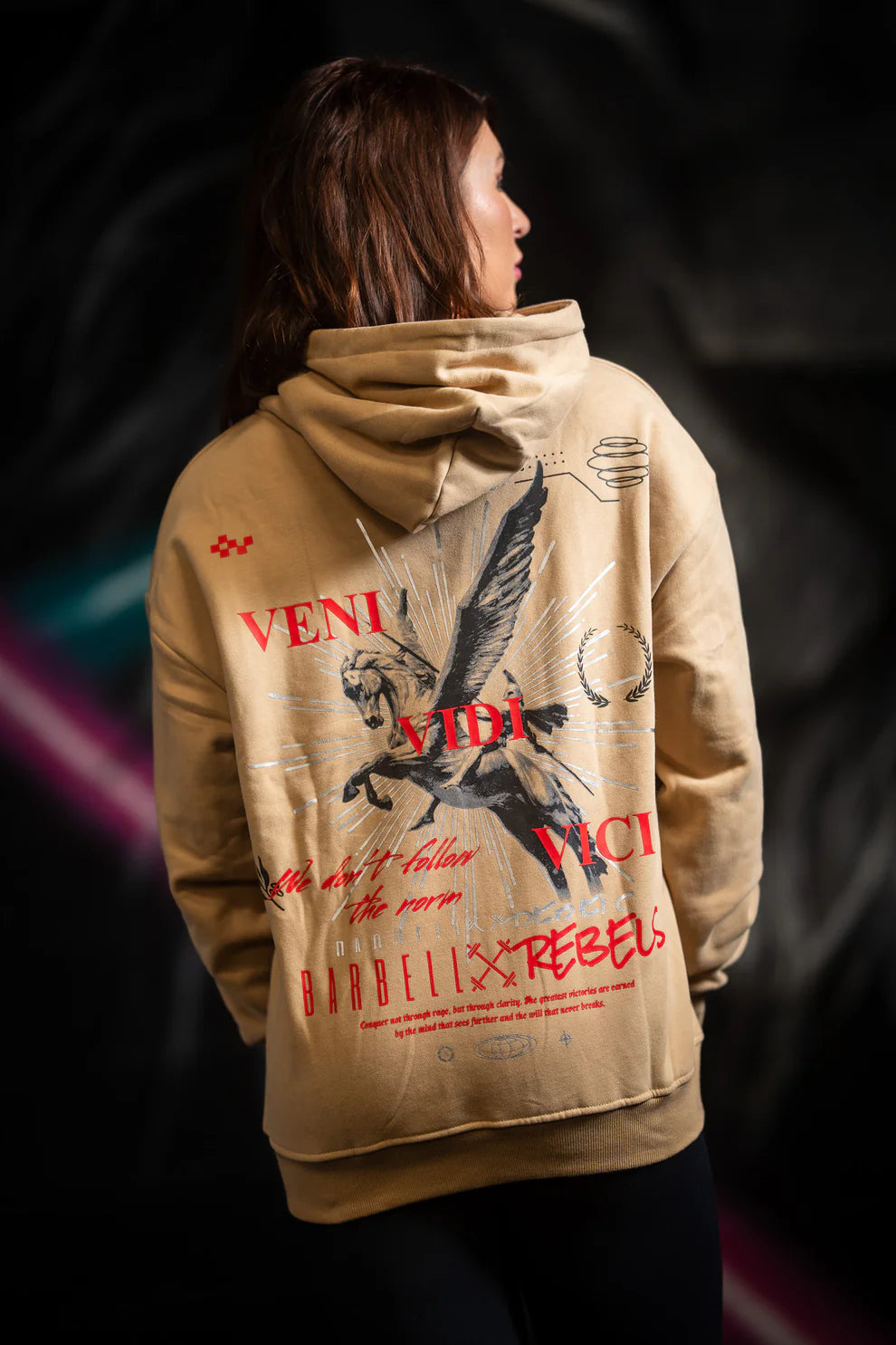 BARBELL REBELS - Hoodie Oversized "OLYMPUS" Frappee Coffee