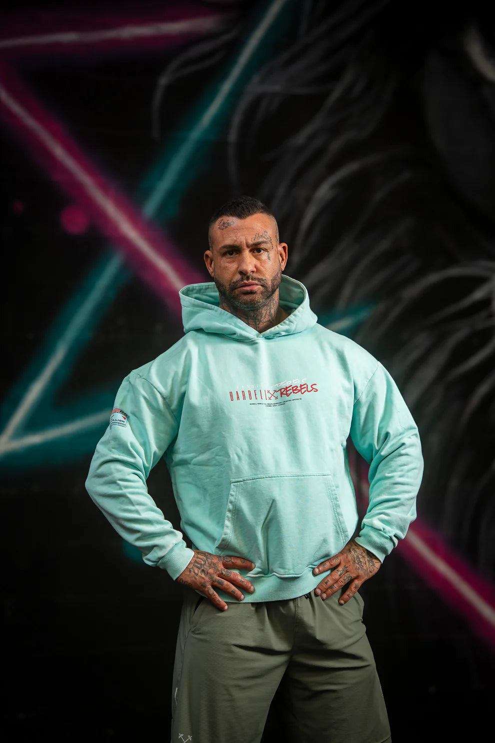 BARBELL REBELS - Hoodie Oversized "ACID" Green