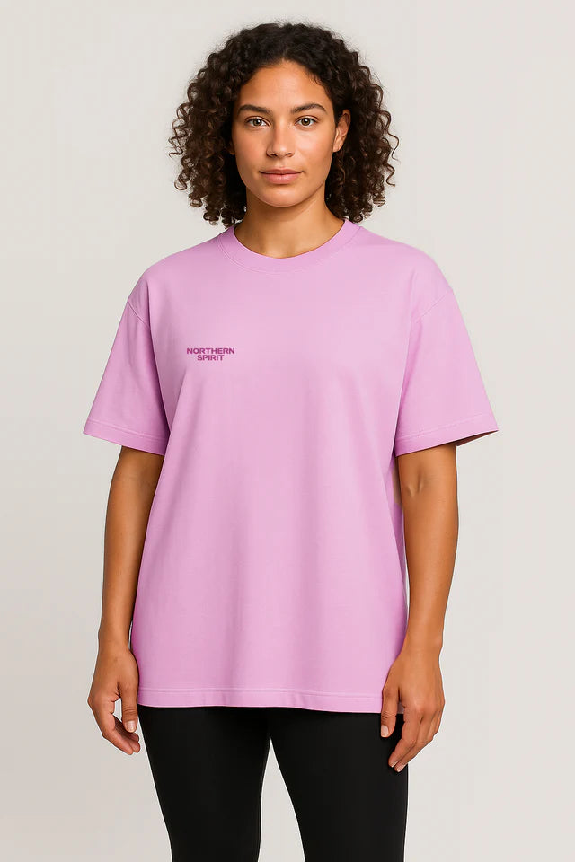 NORTHERN SPIRIT - T-shirt Oversized "Skull" Lavender Rose