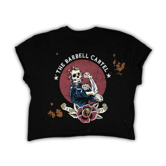 THE BARBELL CARTEL - Crop T-shirt "Distressed Propaganda"