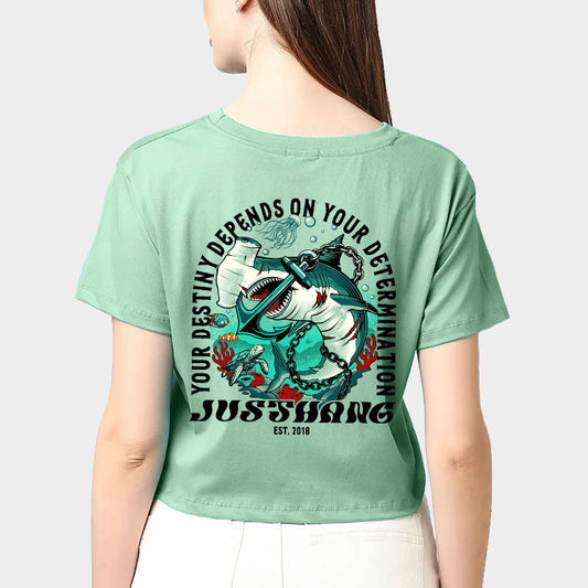 JUST HANG - Crop Top "Hammerhead Shark"
