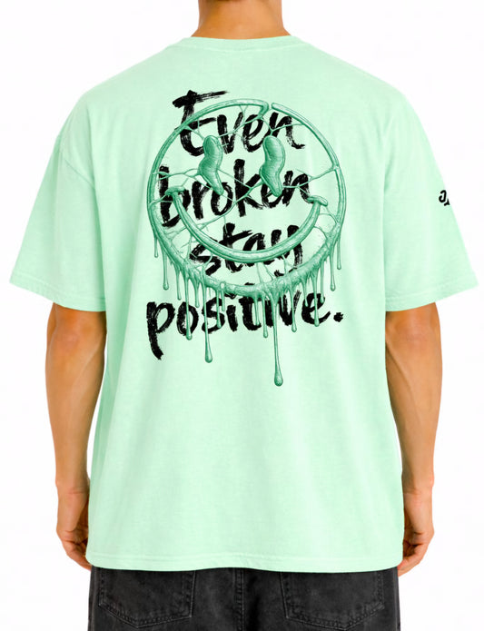 JUST HANG - T-shirt Oversized Unisexe "Stay Positive"